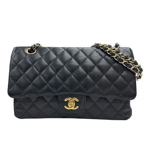CHANEL Authentic Black Caviar Leather Wallet